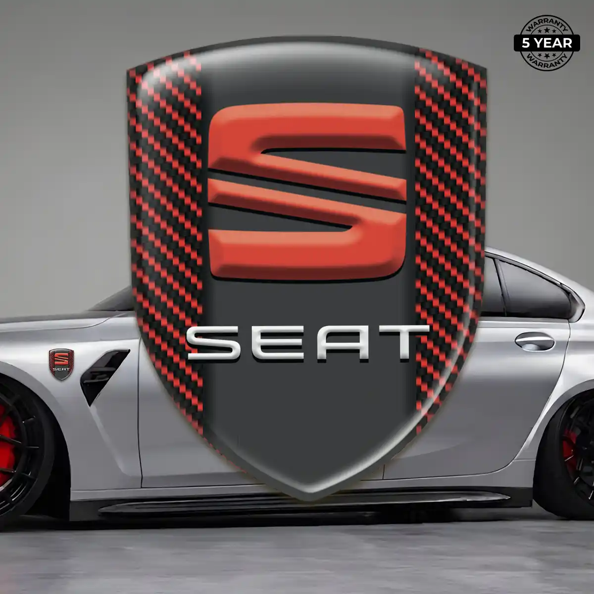 Seat Emblem Domed Badge Sleek Style