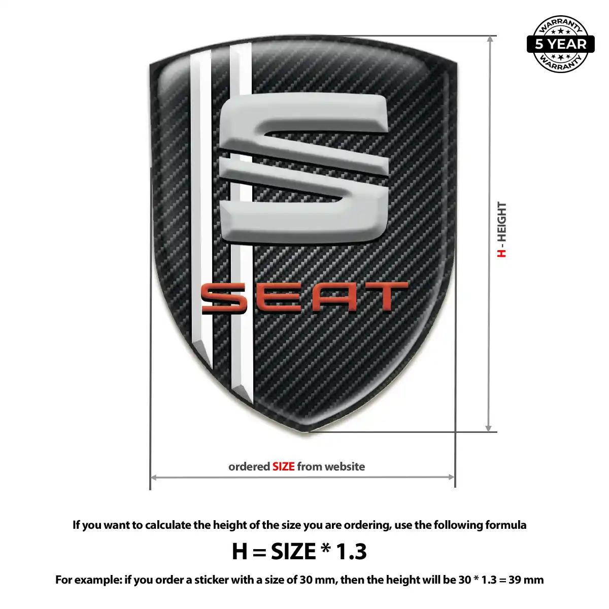 Seat Emblem Elite Finish