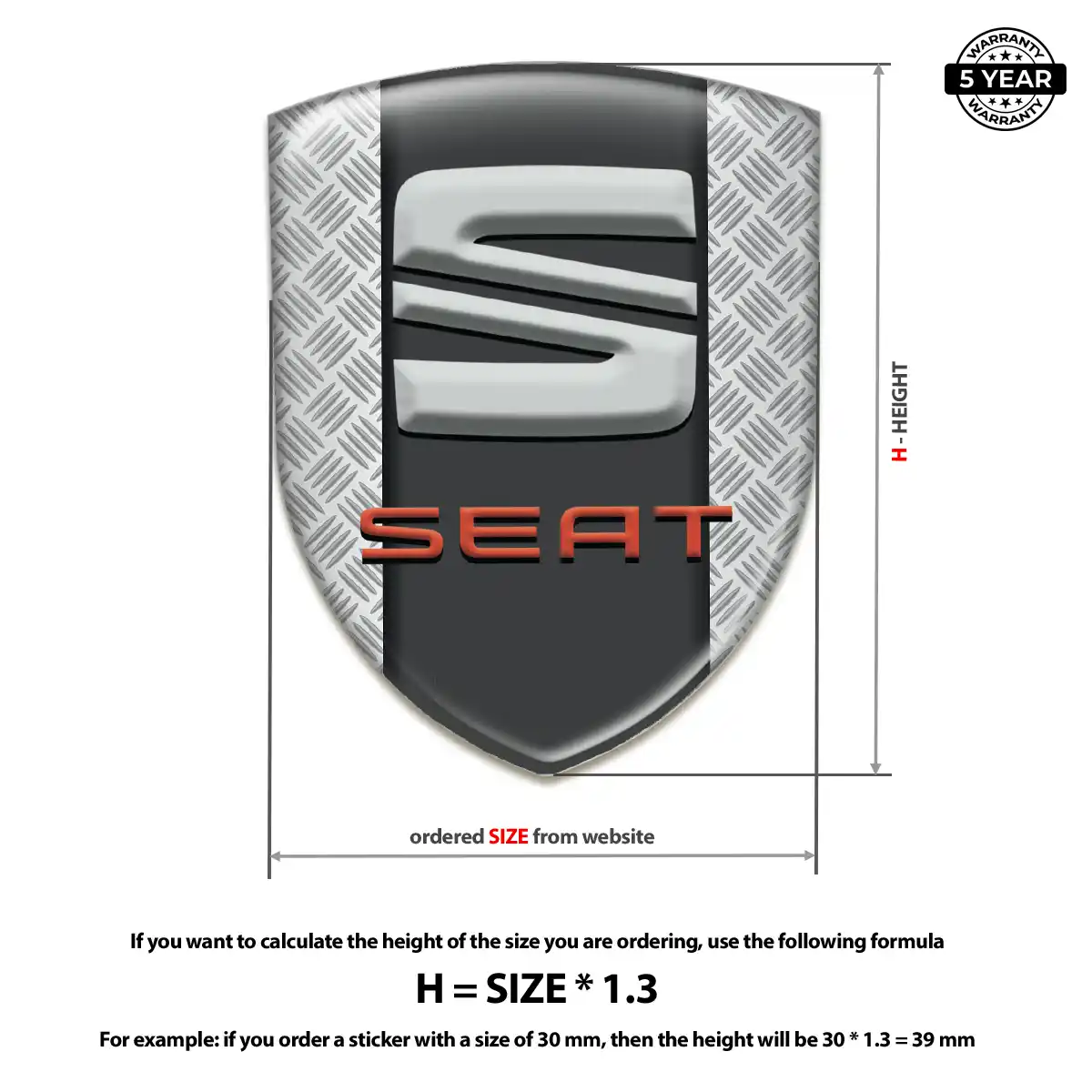 Seat Emblem Logo Badge Prestige Line