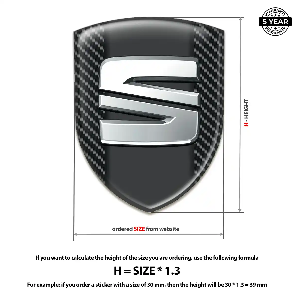 Seat Emblem Logo Prestige Line