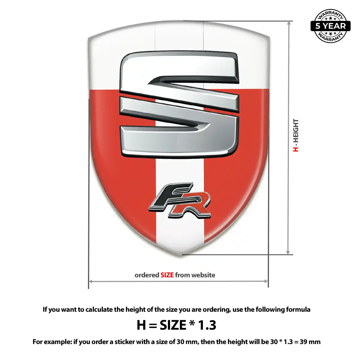 Seat Emblem Logo Superior Craft