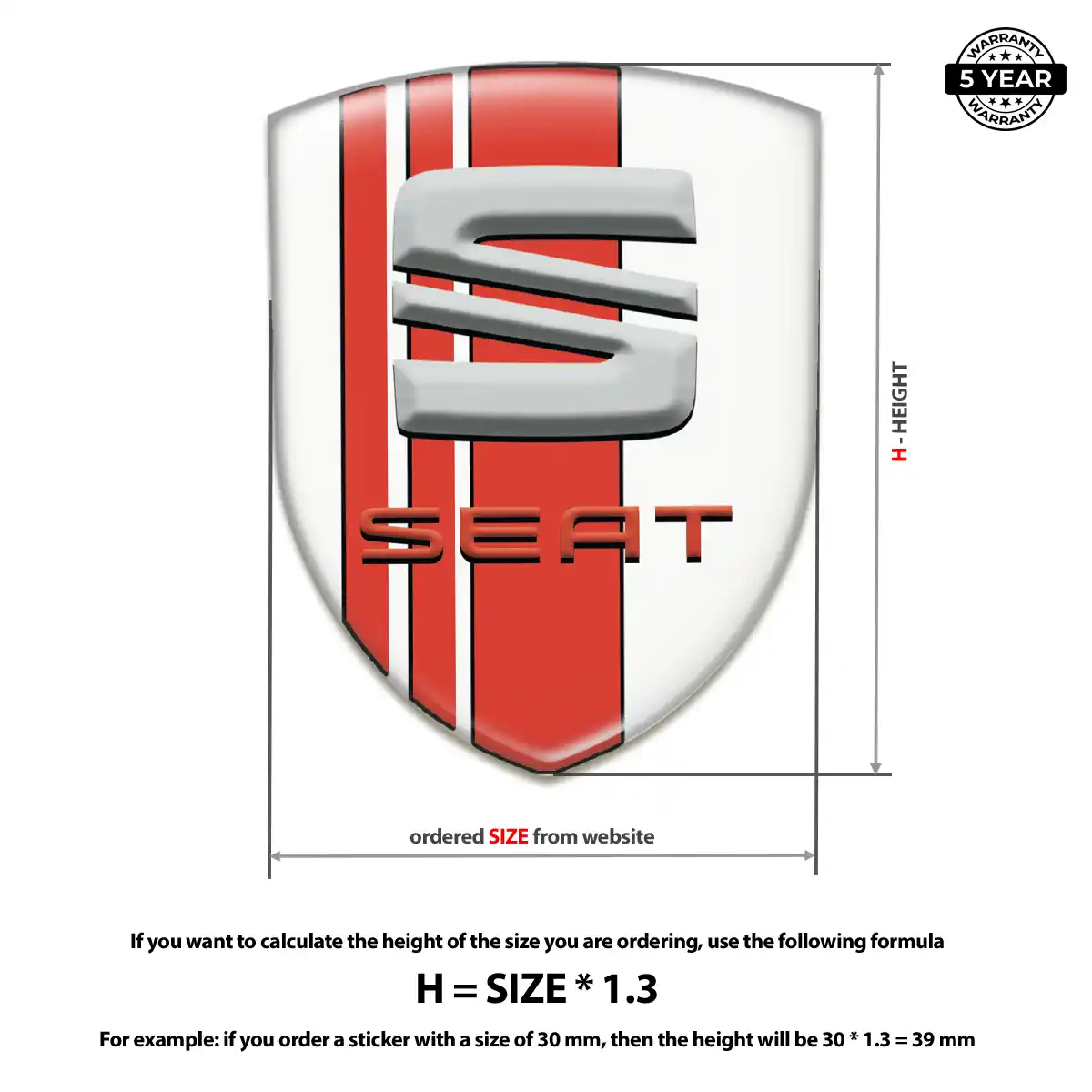 Seat Emblem Prime Quality