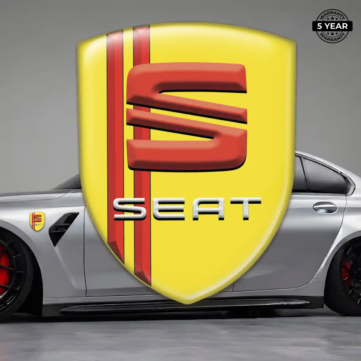 Seat Emblem Shield Elite Finish