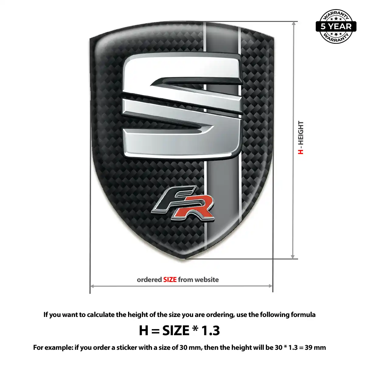 Seat Emblem Shield Prestige Line