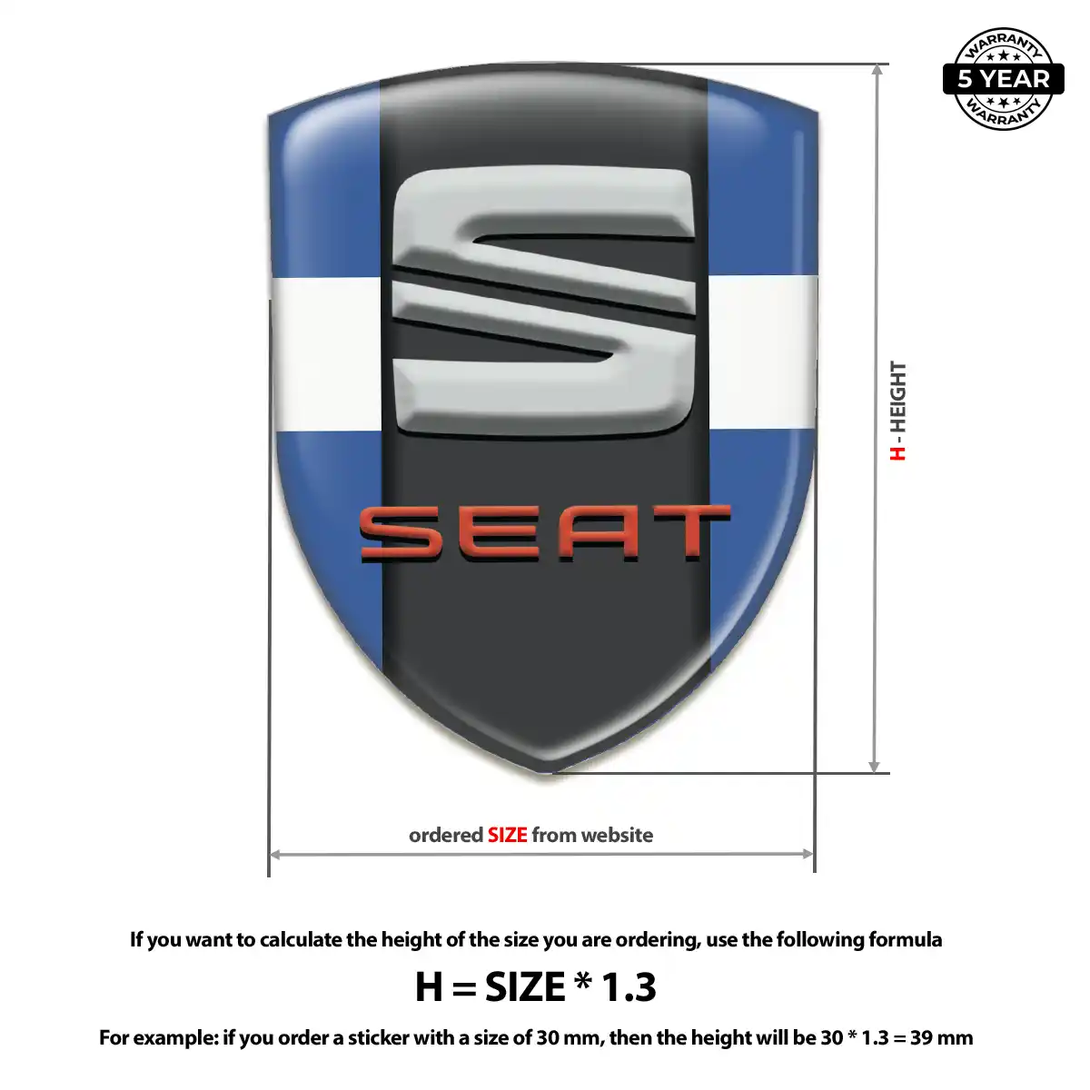 Seat Emblem Shield Refined Design
