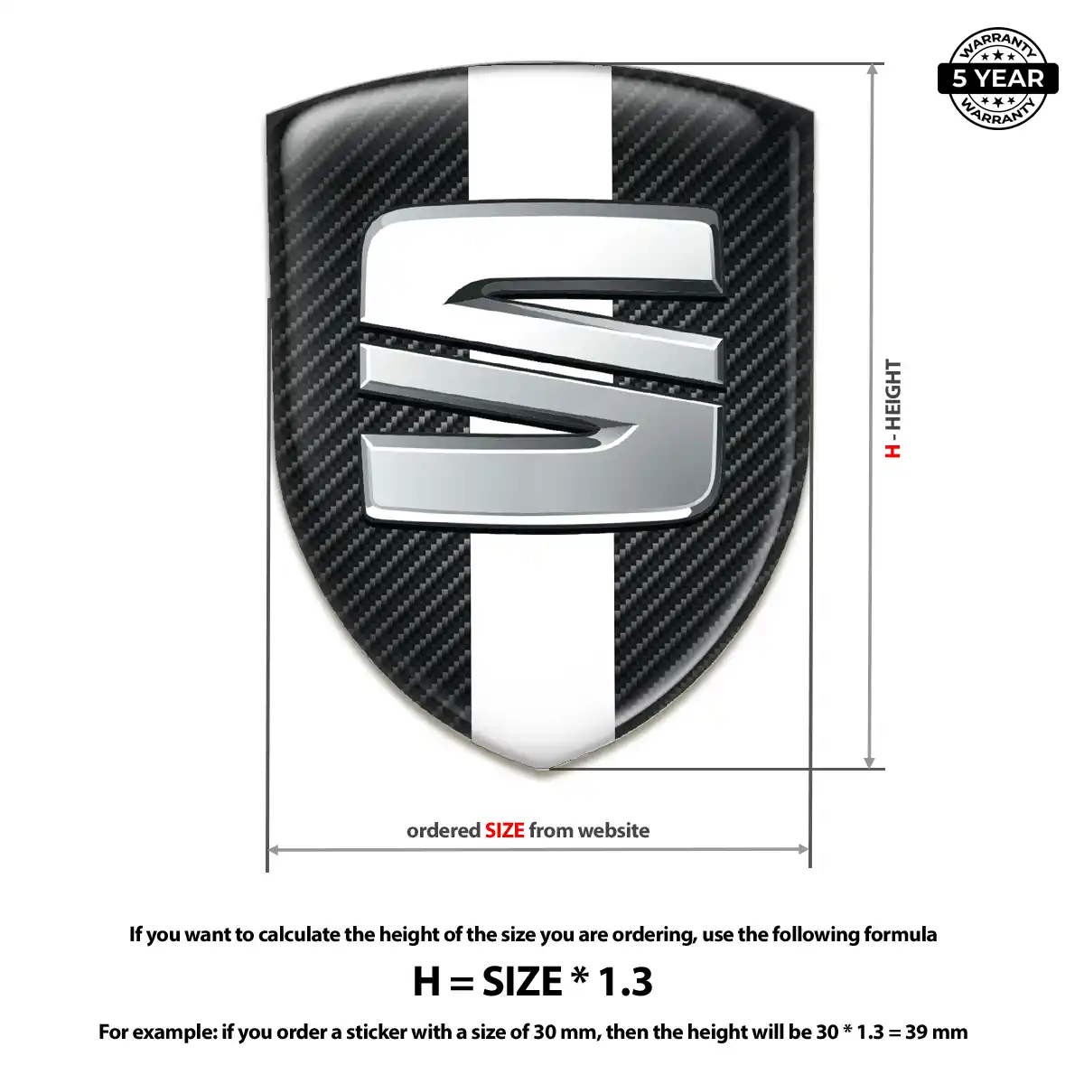 Seat Emblem Shield Sleek Style