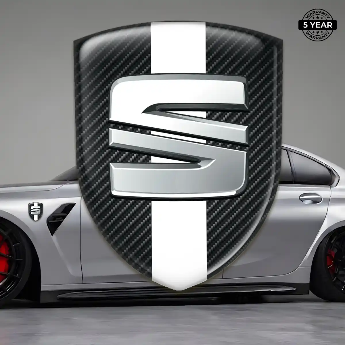 Seat Emblem Shield Sleek Style
