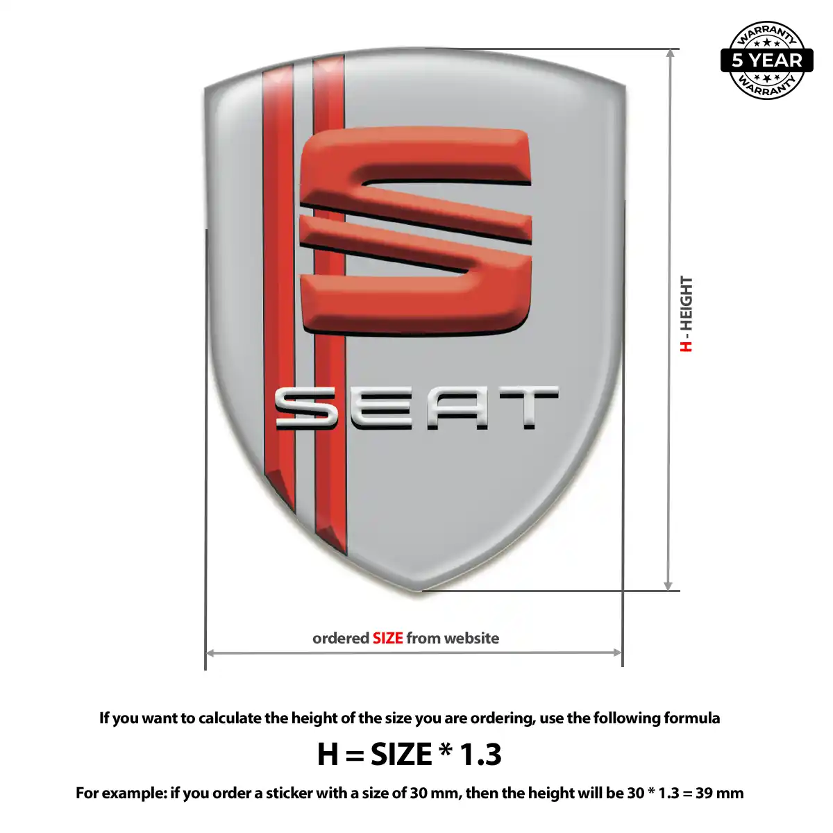 Seat Emblem Shield Superior Craft