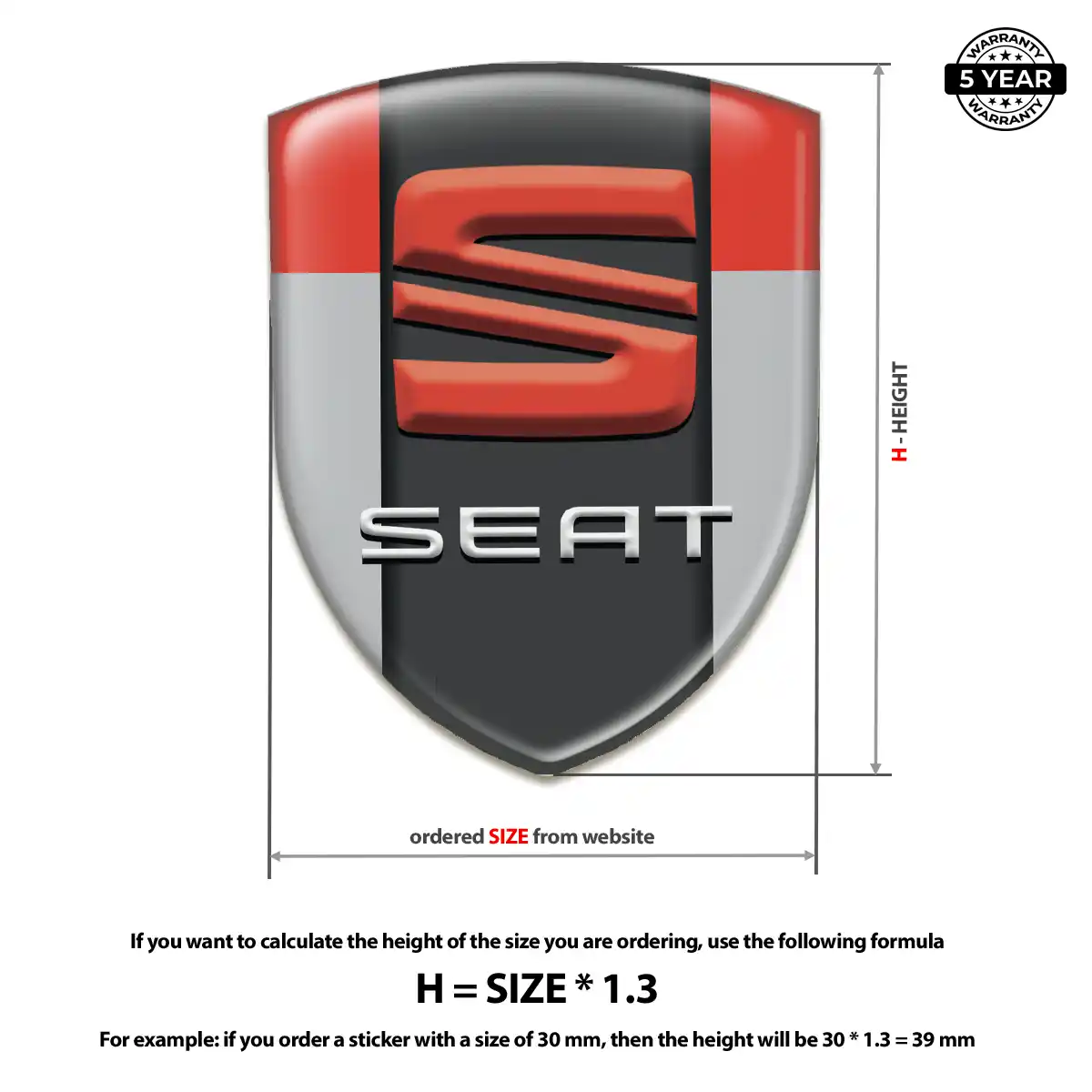 Seat Emblem Silicone Elite Finish