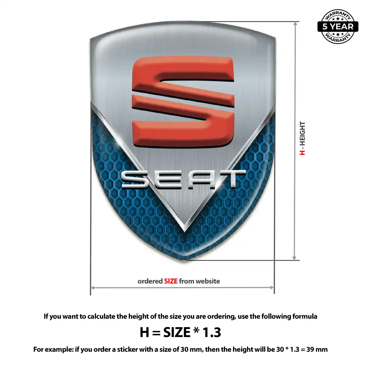 Seat Emblem Silicone Prestige Line