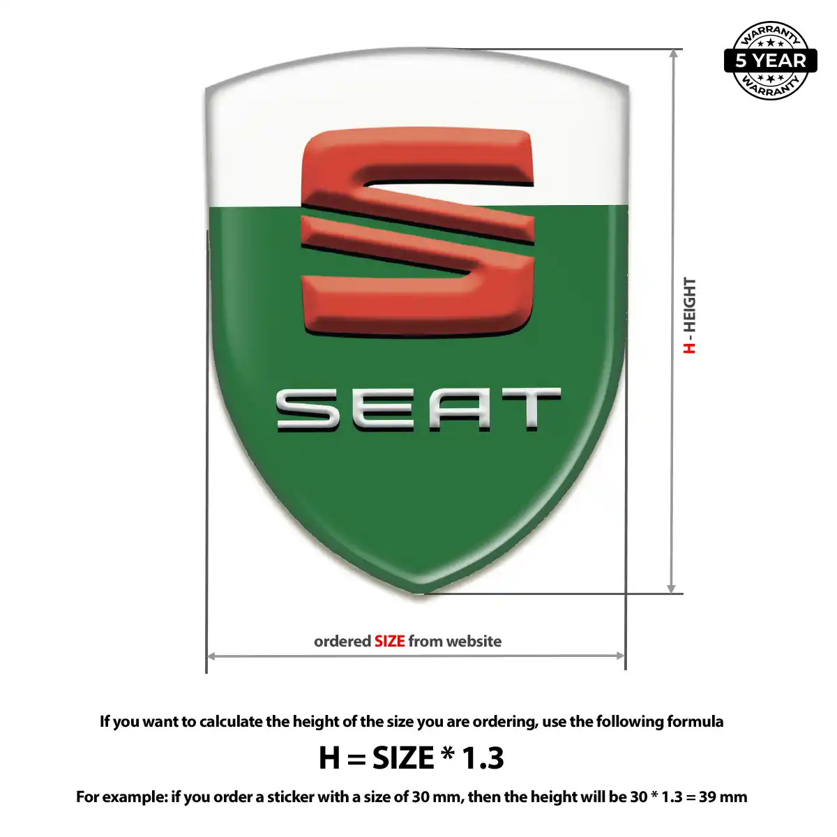 Seat Emblem Silicone Prime Quality