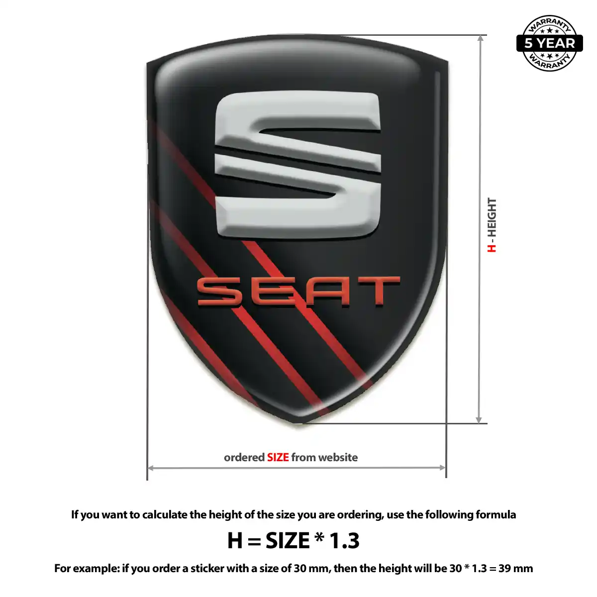 Seat Emblem Silicone Refined Design
