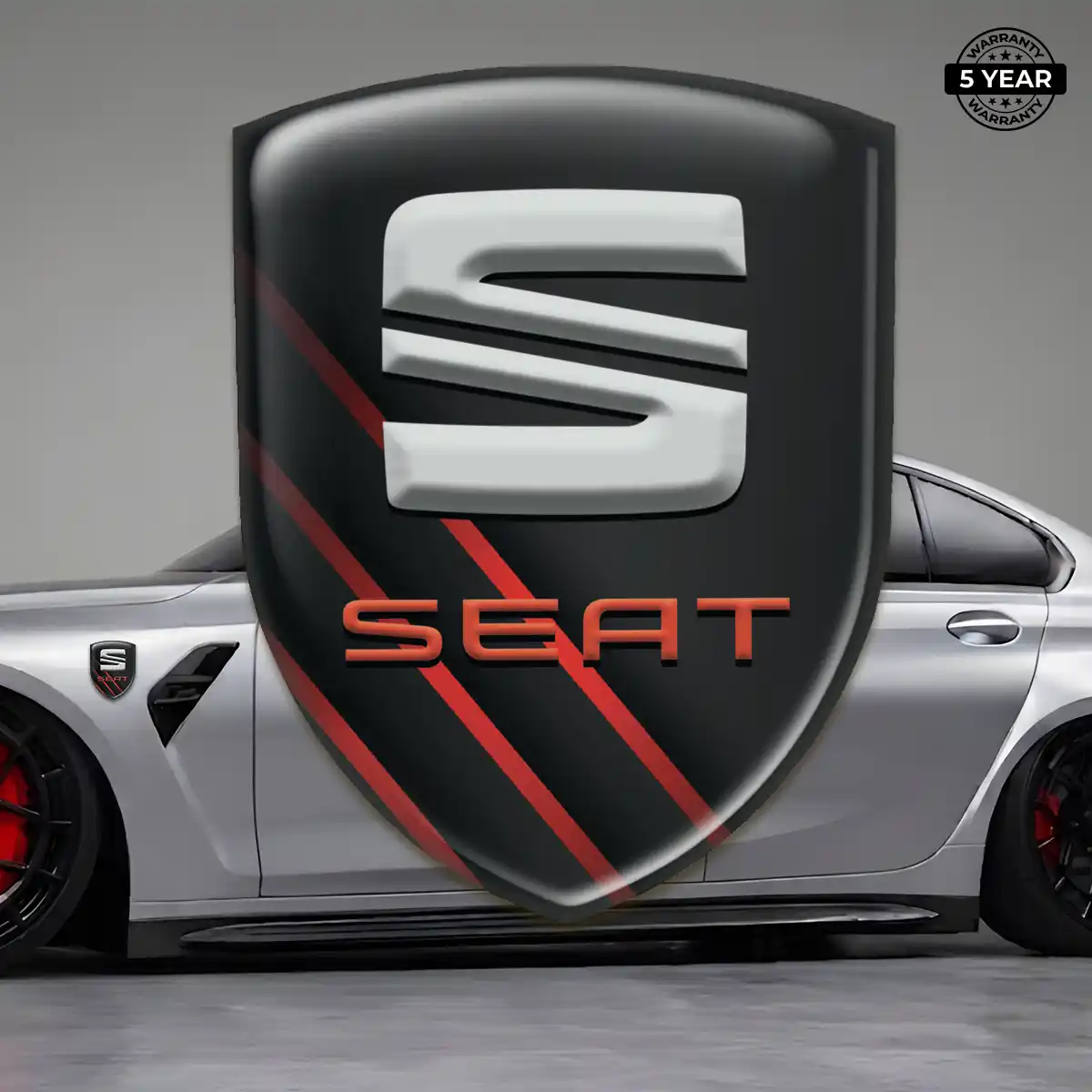 Seat Emblem Silicone Refined Design