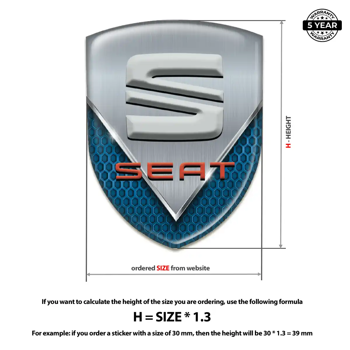 Seat Emblem Silicone Signature Grade