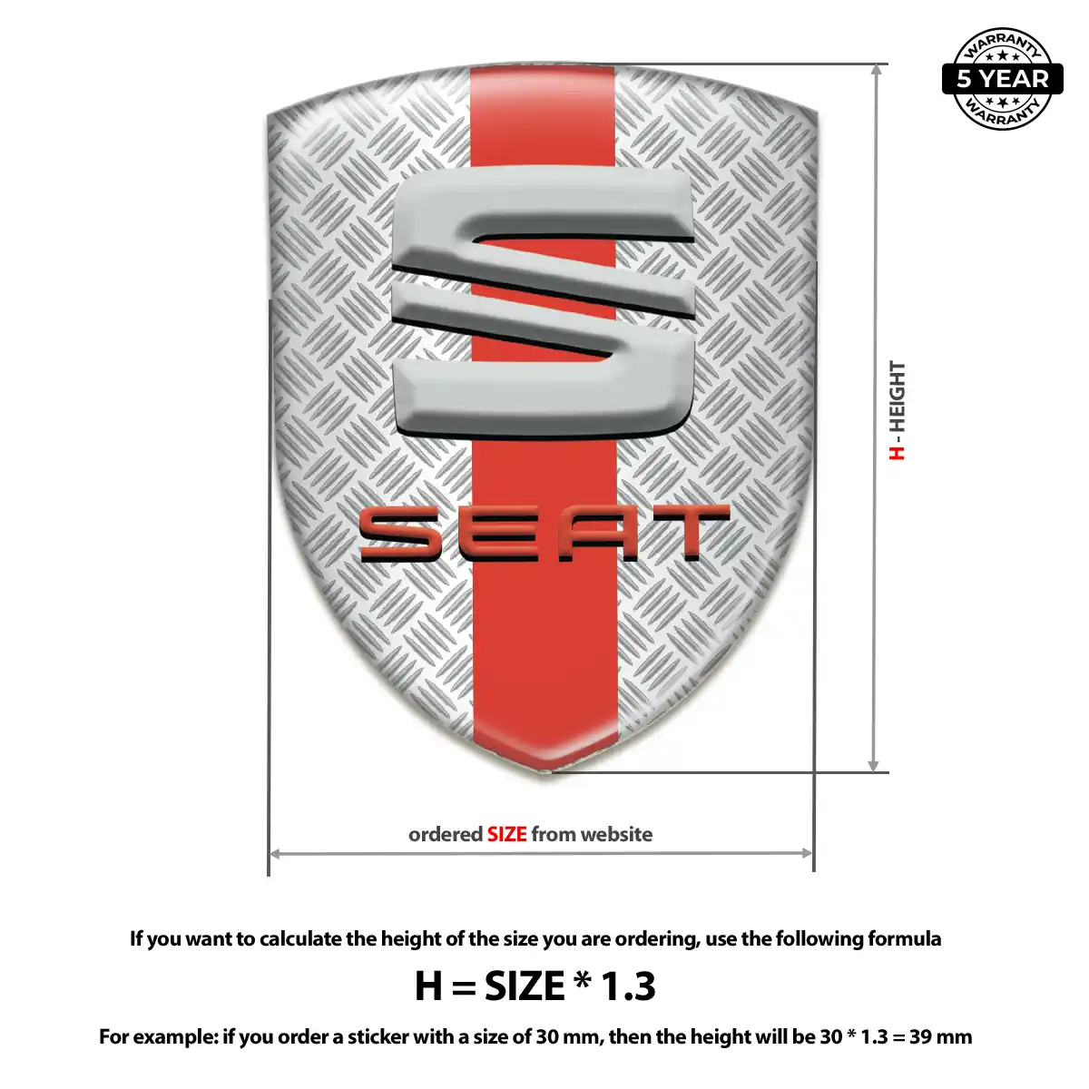 Seat Emblem Silicone Superior Craft