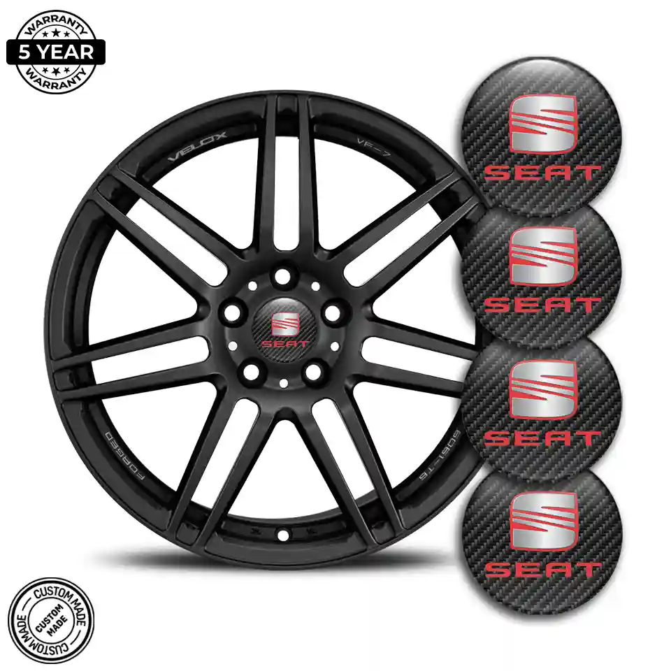 Seat Emblem Wheel Center Caps Refined Design