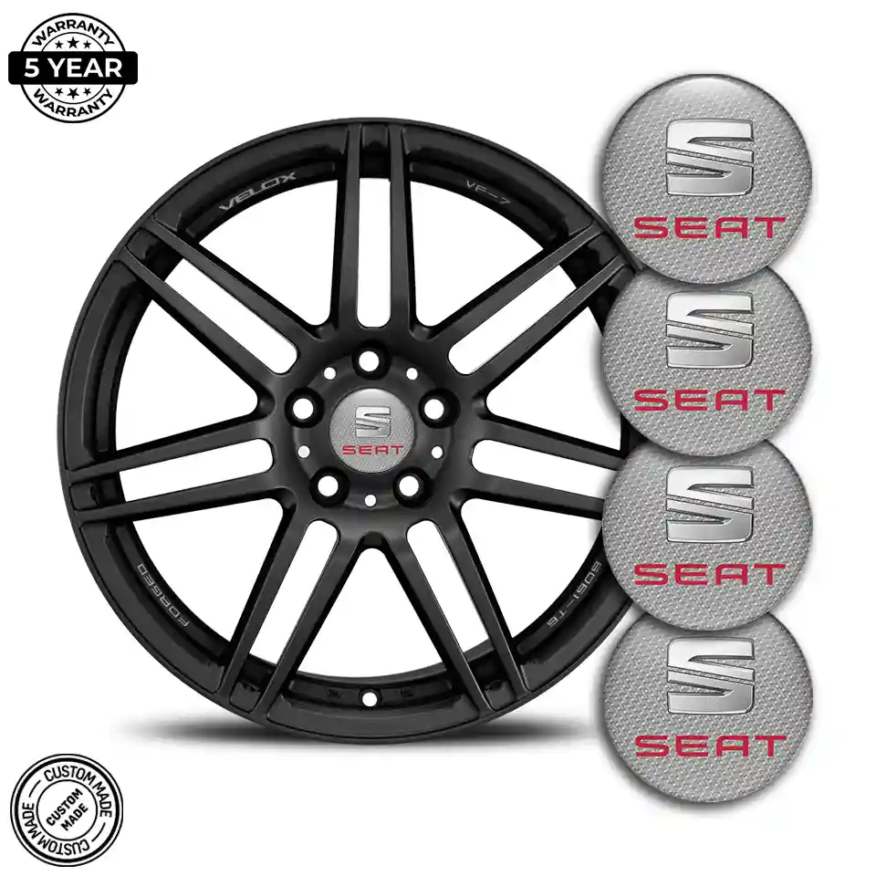Seat Emblem Wheel Center Caps Self-Adhesive Sleek Style