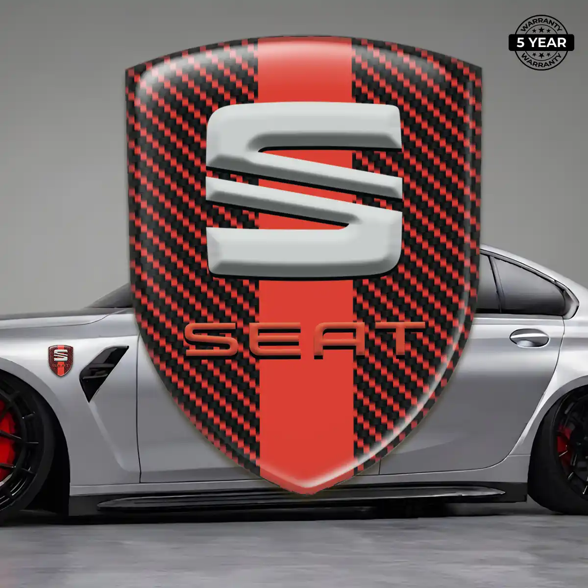 Seat Epoxy Domed Sticker Elite Finish