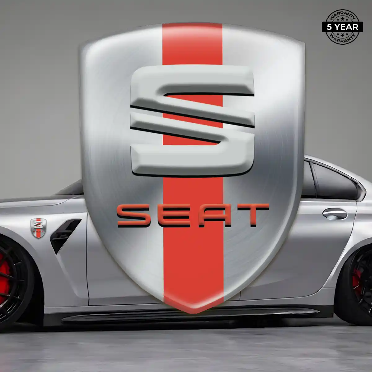 Seat Epoxy Domed Sticker Refined Design