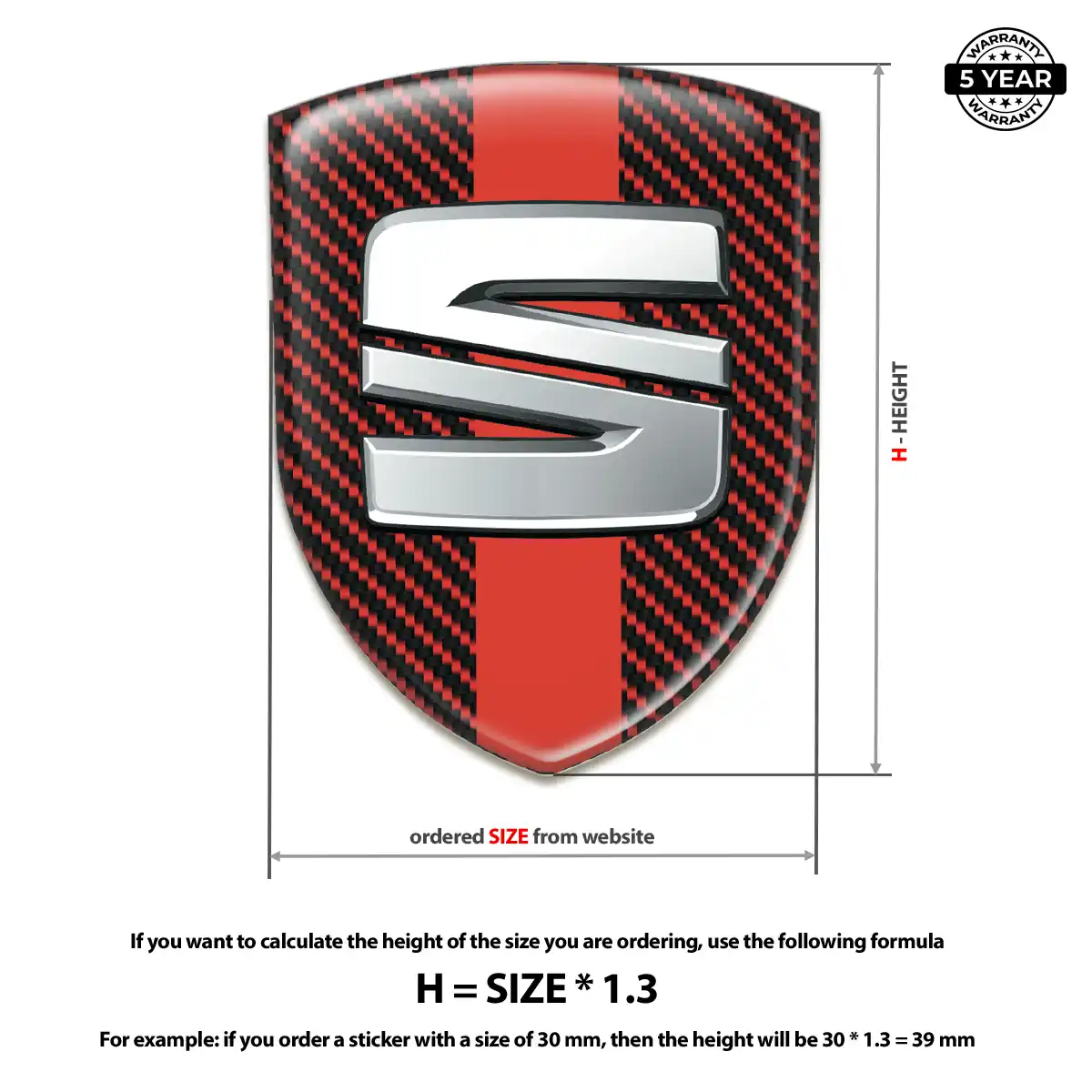 Seat Gel Badge Sticker Prime Quality