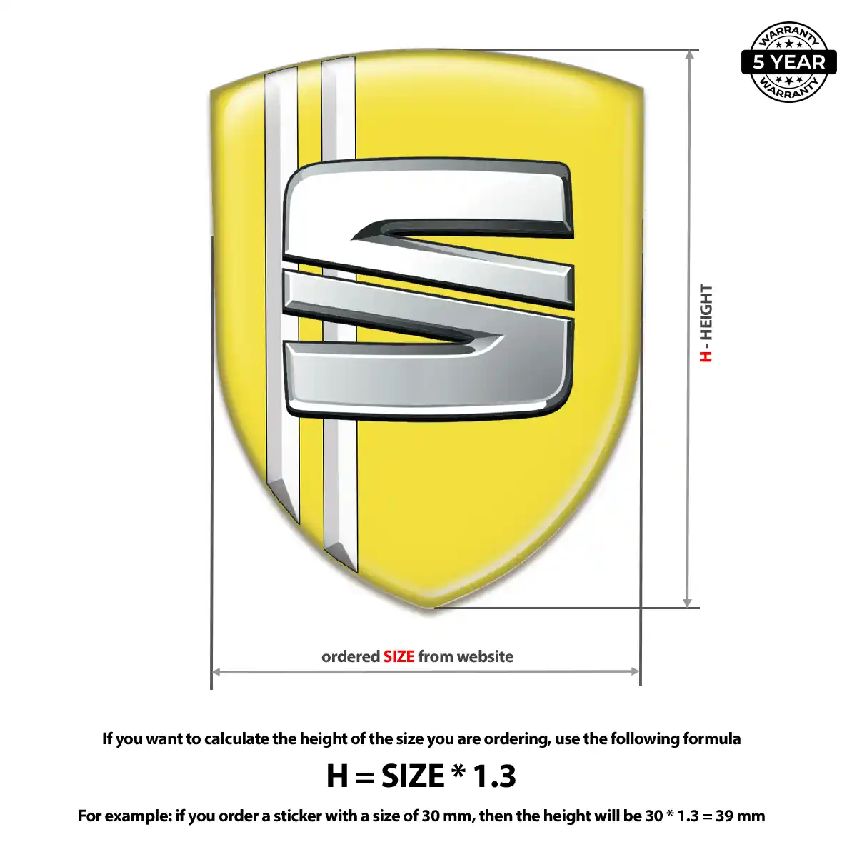 Seat Gel Badge Sticker Signature Grade