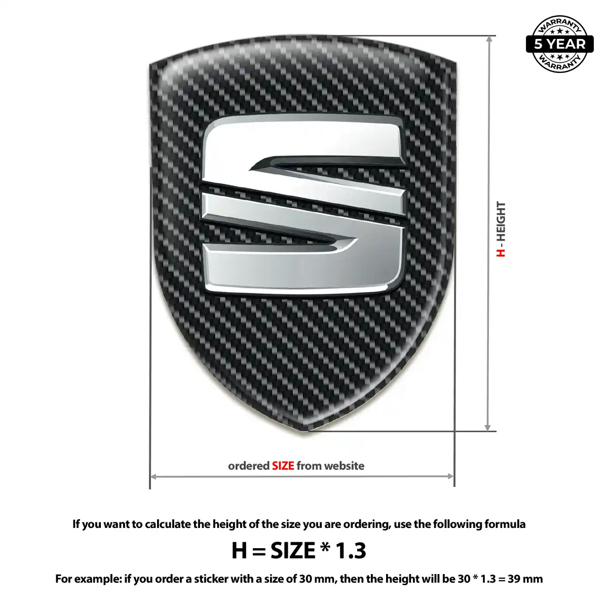 Seat Gel Badge Sticker Sleek Style