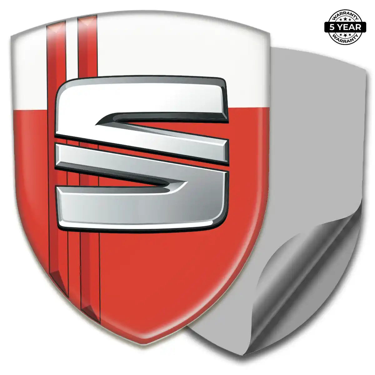 Seat Gel Emblem Sticker Refined Design