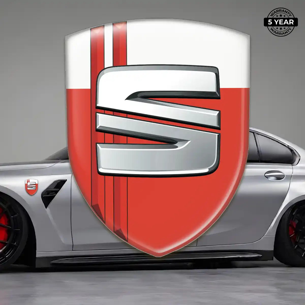 Seat Gel Emblem Sticker Refined Design