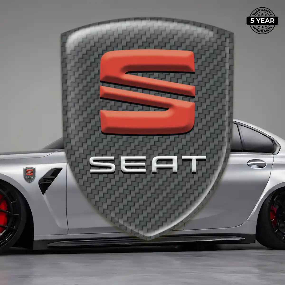 Seat Gel Emblem Sticker Sleek Style