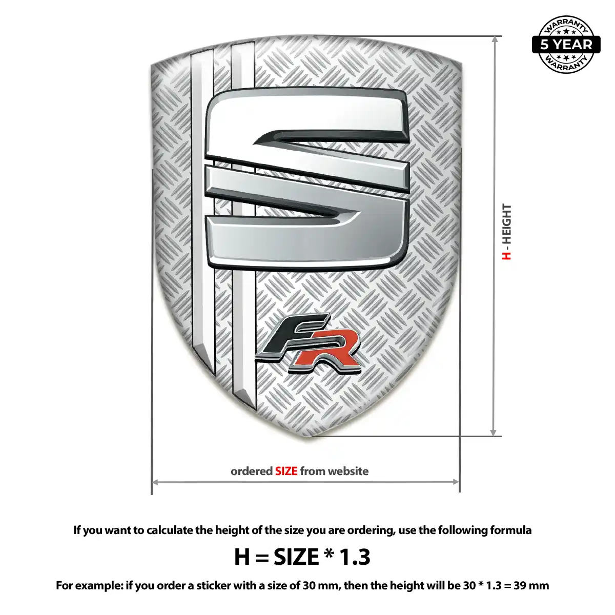 Seat Logo Badge Elite Finish