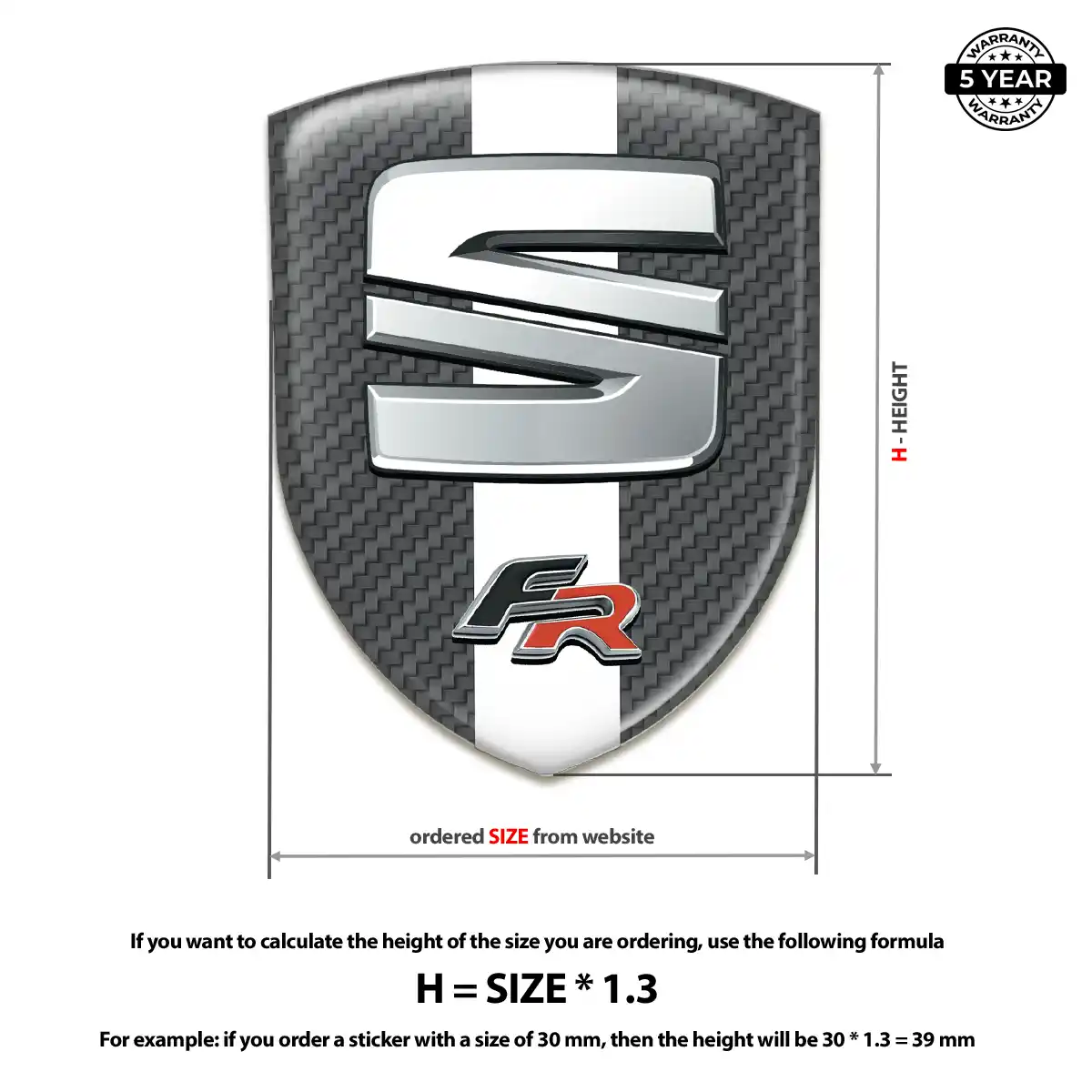 Seat Logo Badge Prestige Line