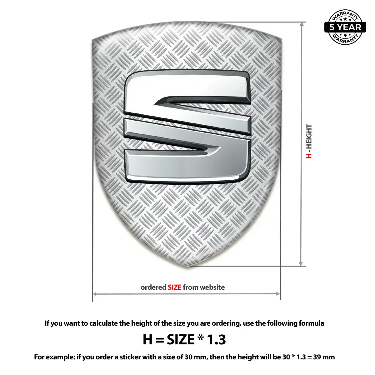 Seat Logo Badge Prime Quality