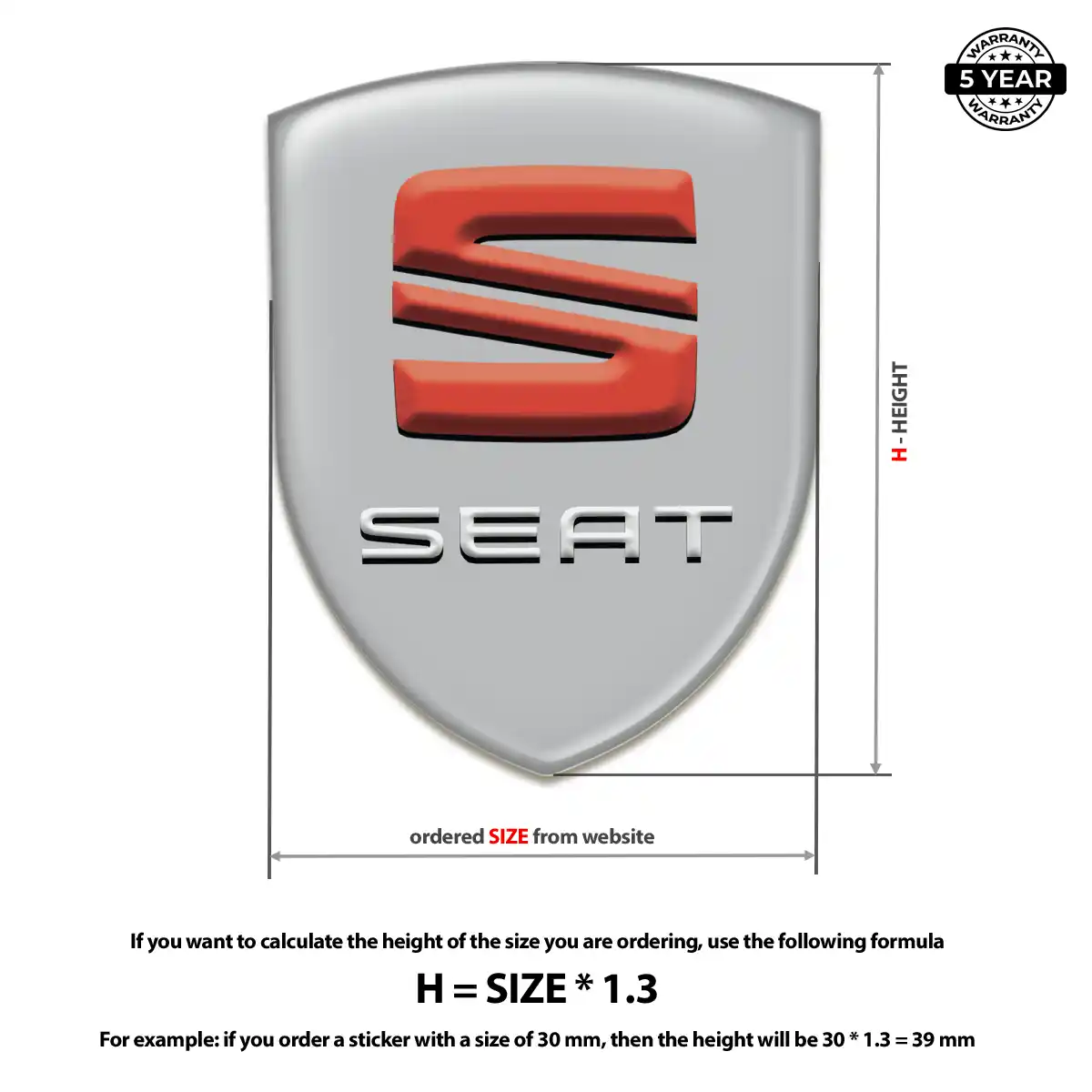 Seat Logo Badge Refined Design