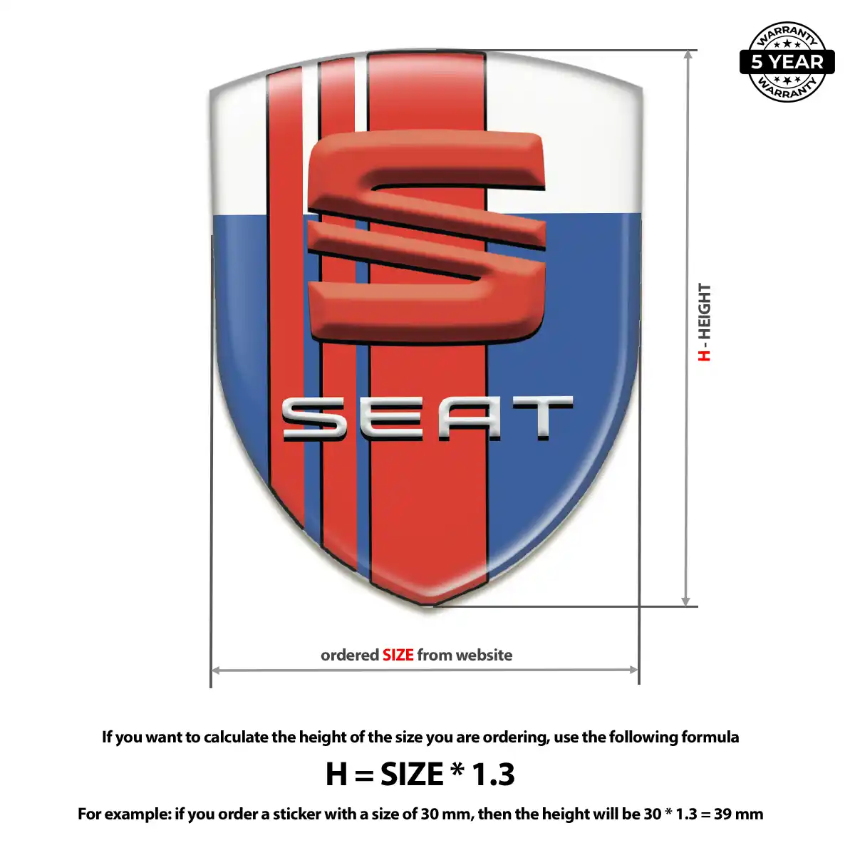 Seat Logo Badge Signature Grade