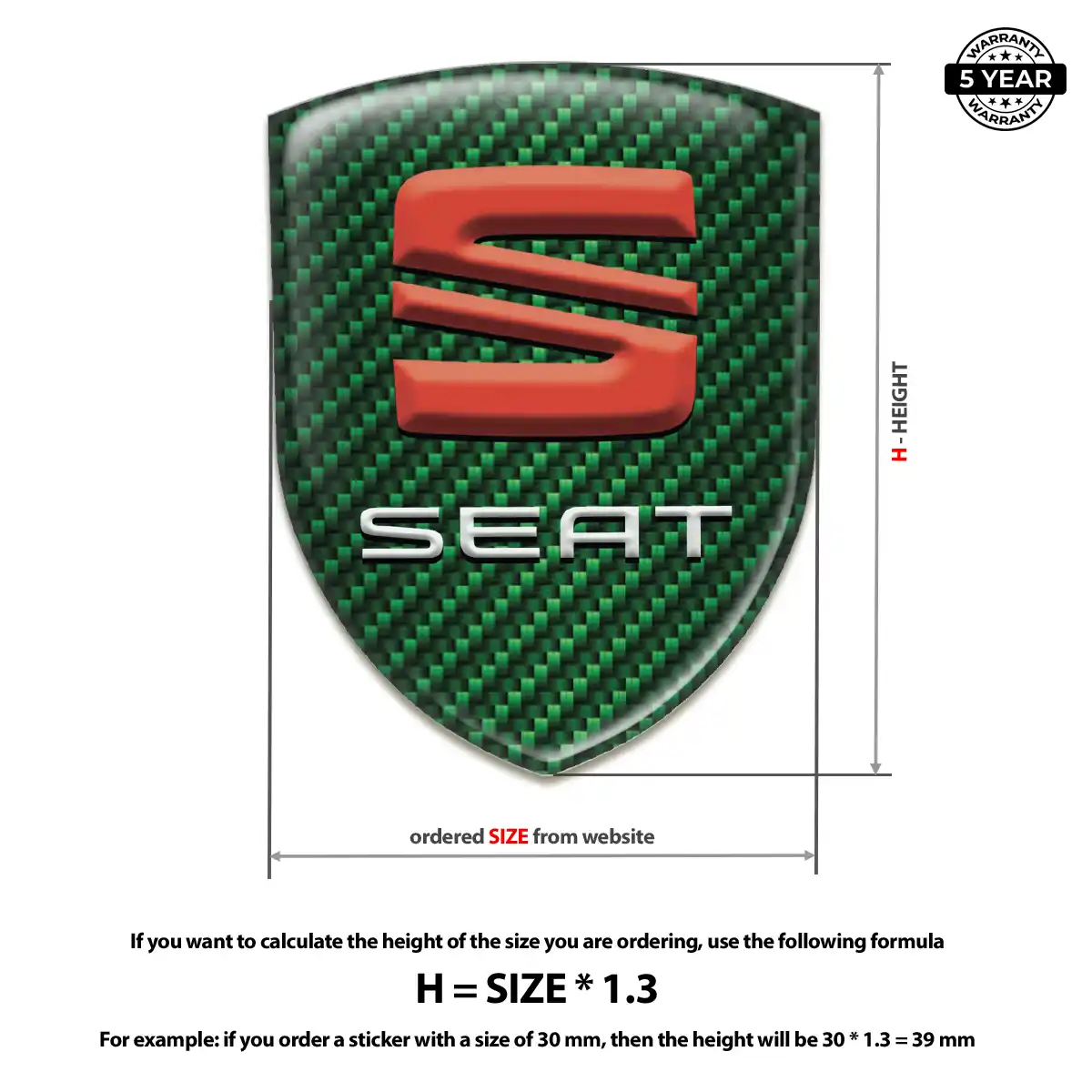 Seat Logo Emblem Prime Quality