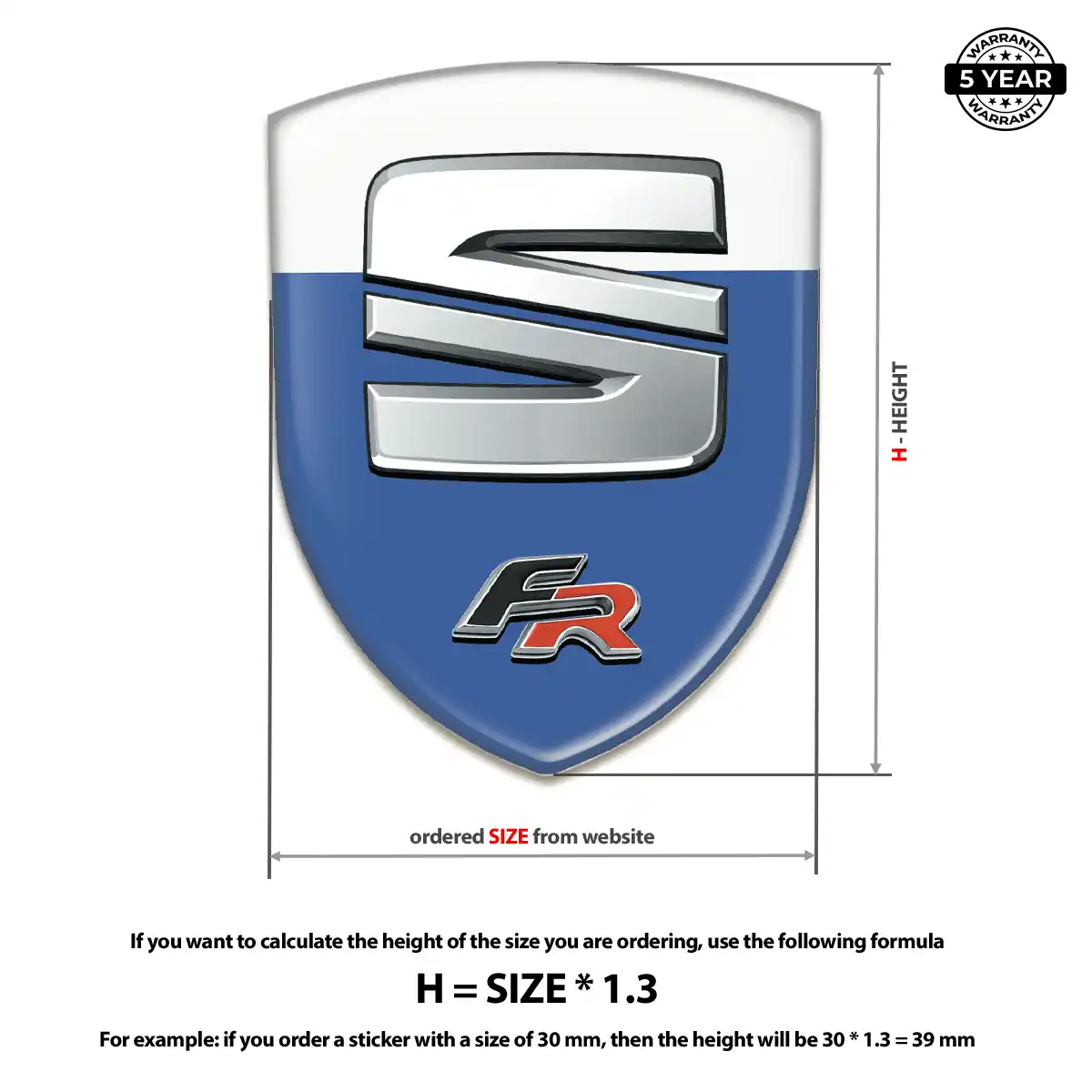 Seat Logo Emblem Signature Grade