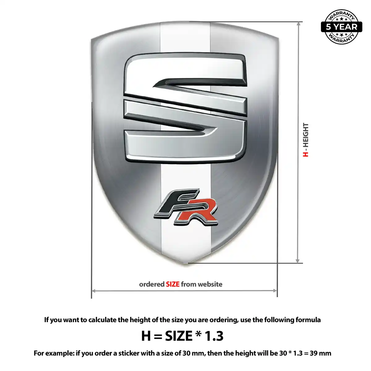 Seat Logo Emblem Superior Craft