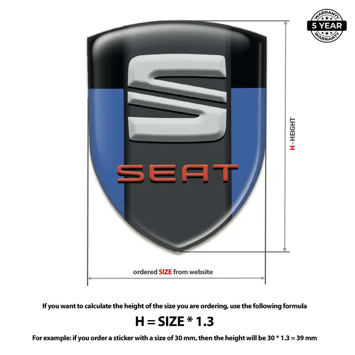 Seat Logo Sticker Prestige Line