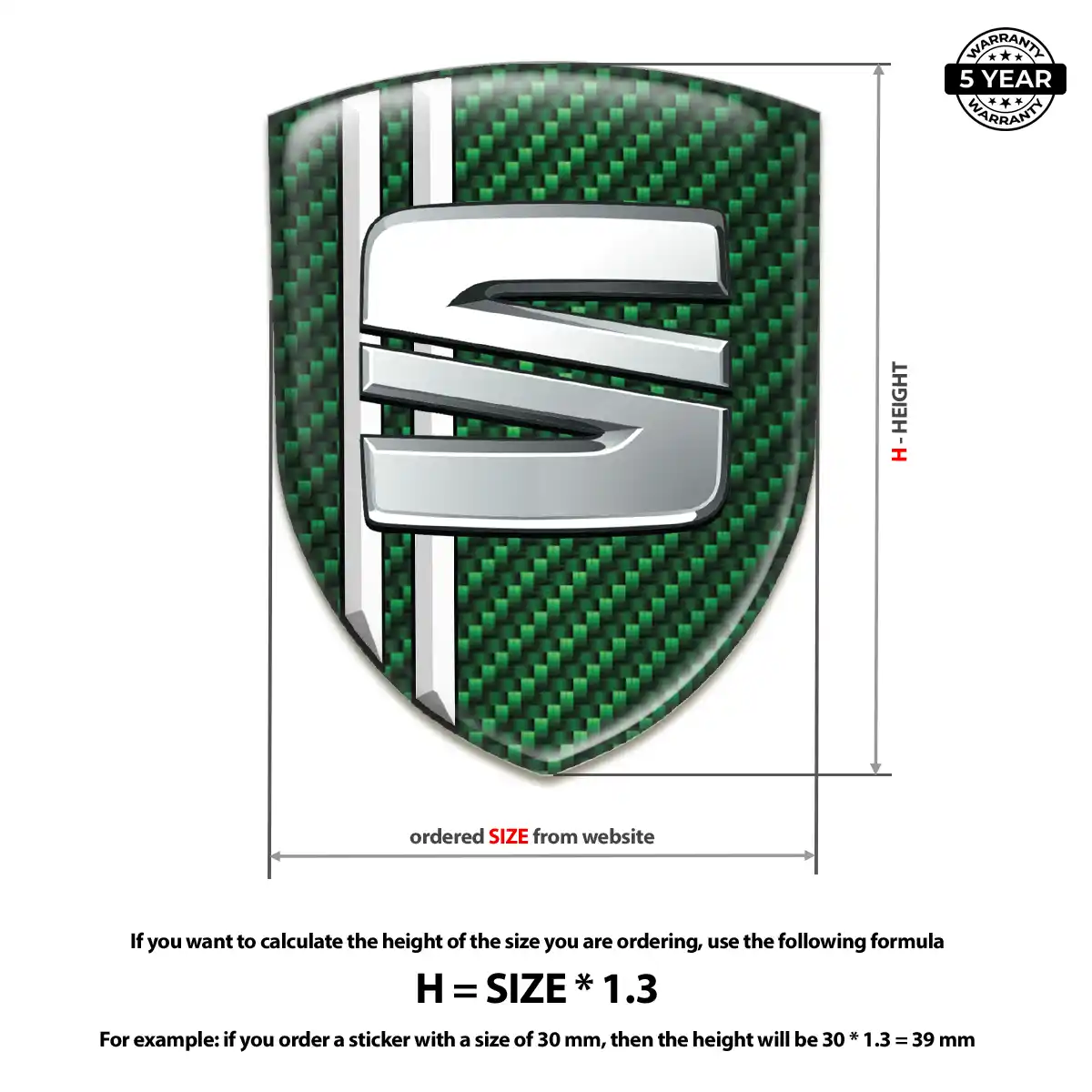 Seat Logo Sticker Prime Quality