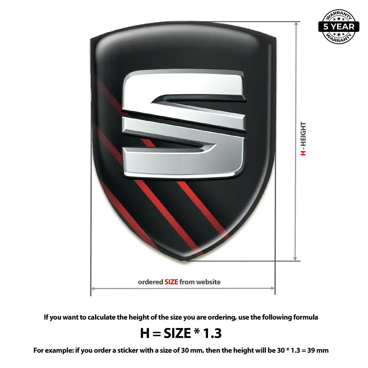 Seat Logo Sticker Superior Craft