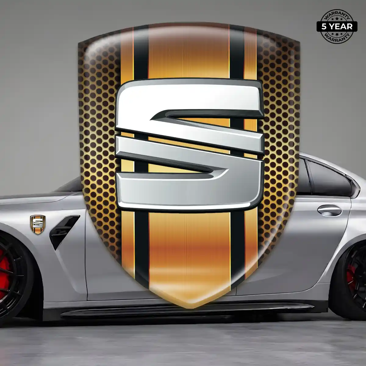 Seat Polyurethane Domed Sticker Refined Design