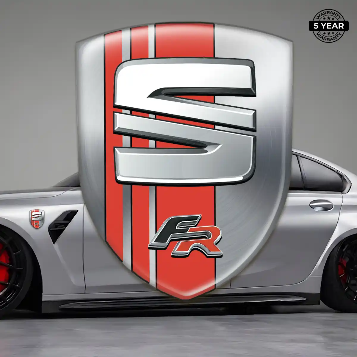 Seat Polyurethane Domed Sticker Sleek Style