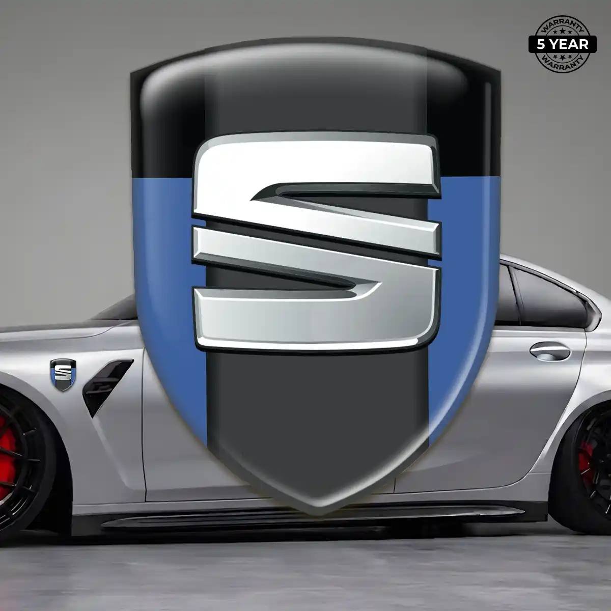 Seat Resin Badge Sticker Elite Finish