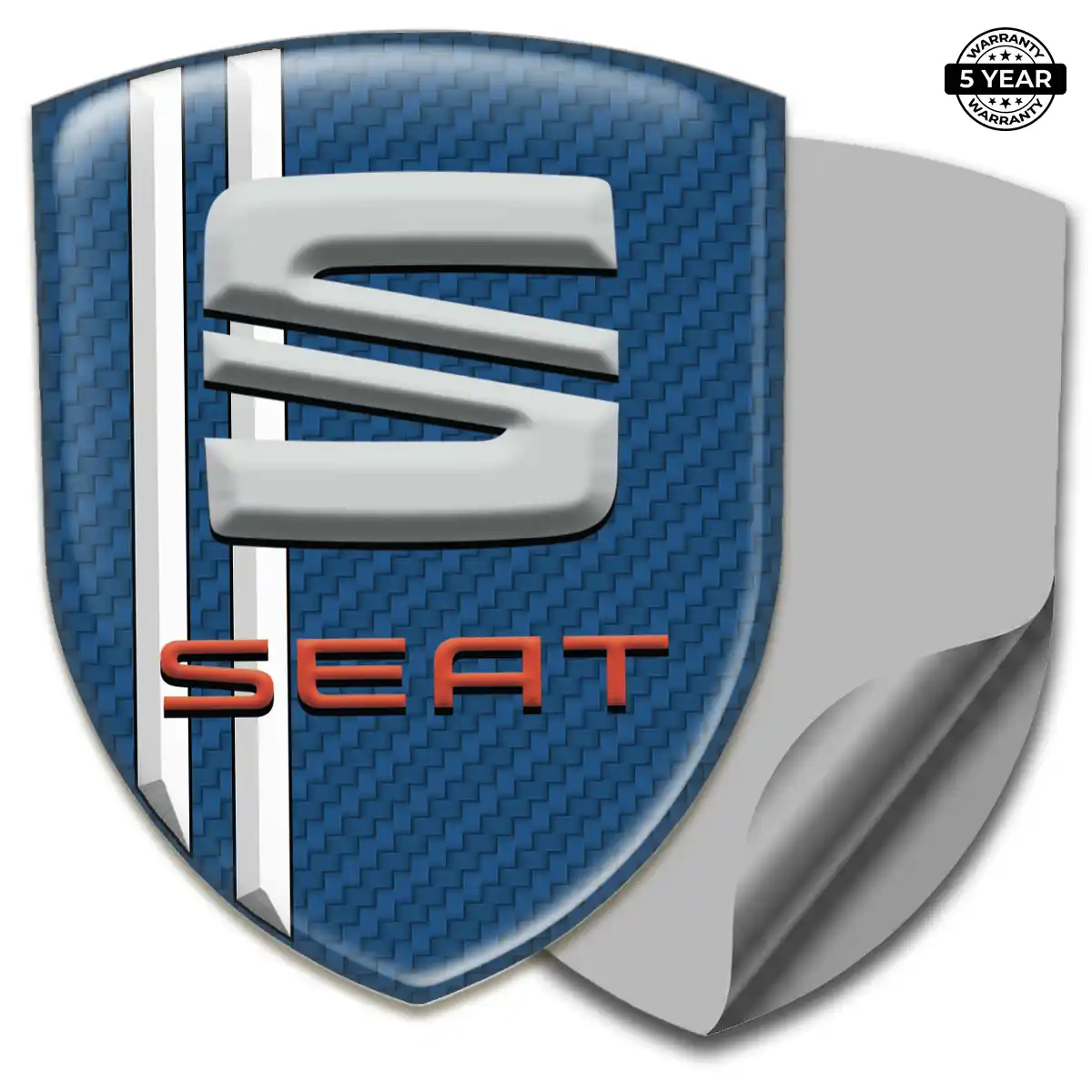 Seat Resin Badge Sticker Sleek Style