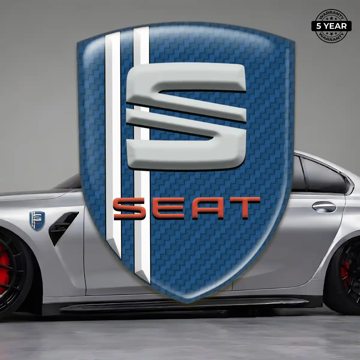 Seat Resin Badge Sticker Sleek Style