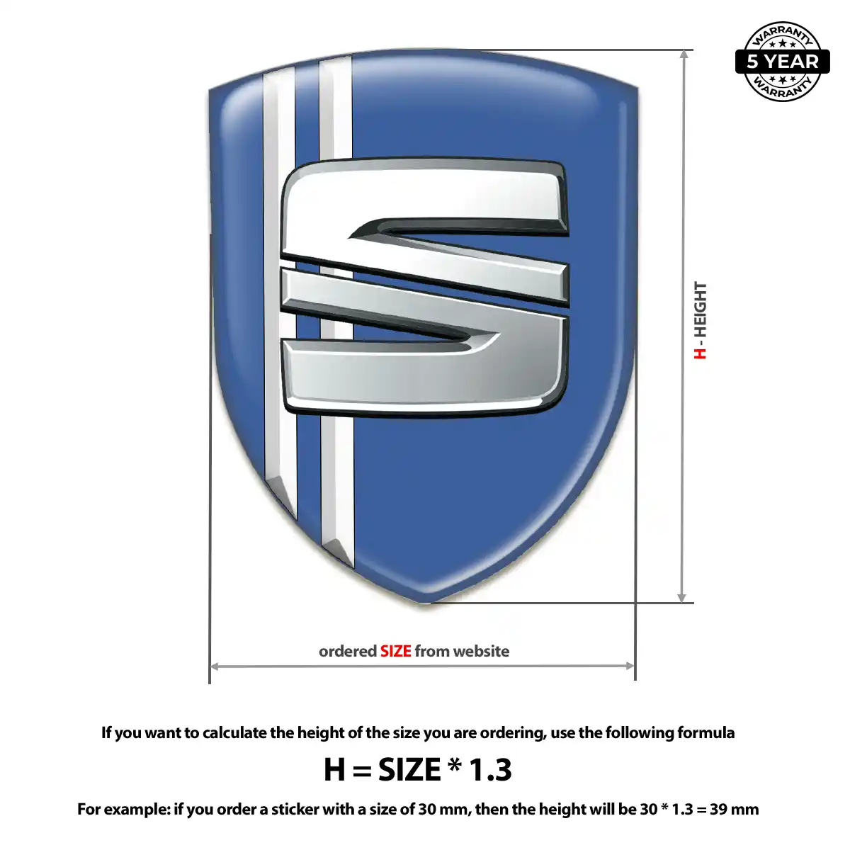 Seat Resin Domed Sticker Superior Craft