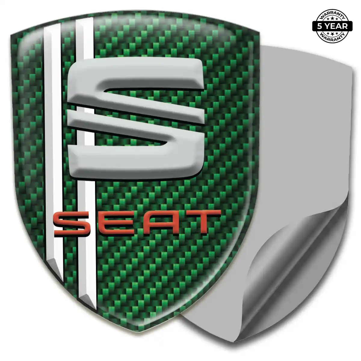 Seat Resin Emblem Sticker Refined Design