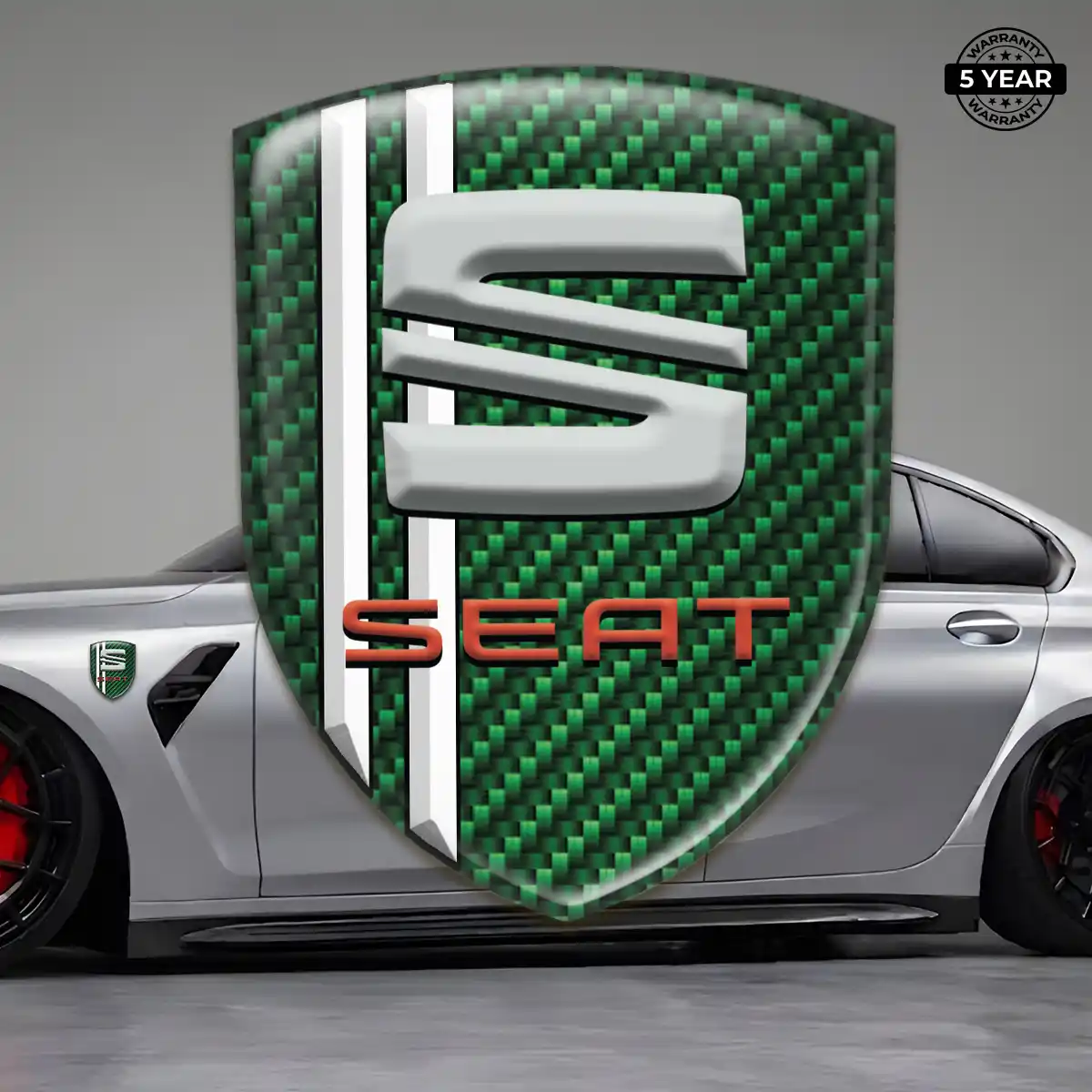 Seat Resin Emblem Sticker Refined Design
