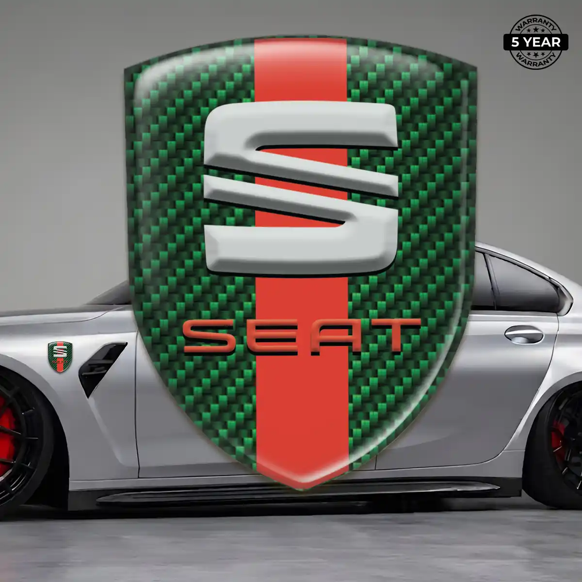 Seat Self Adhesive Emblem Sticker Elite Finish