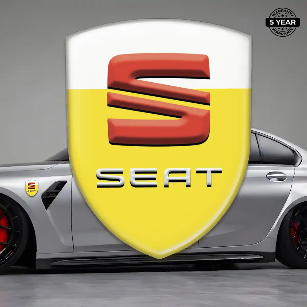 Seat Self Adhesive Emblem Sticker Sleek Style